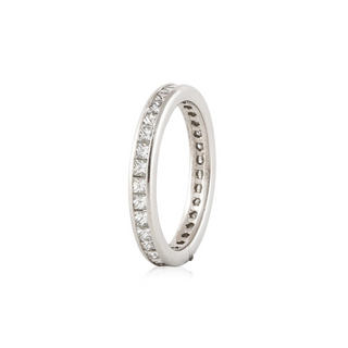 Estate Platinum Princess Cut Diamond Eternity Band