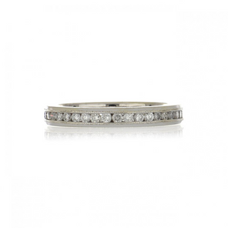 Estate 18K White Gold Diamond Eternity Band
