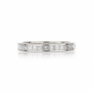 Estate Platinum Princess Cut Diamond Eternity Band
