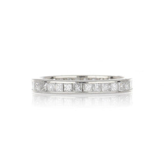 Estate Platinum Princess Cut Diamond Eternity Band