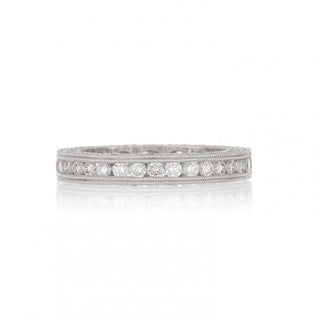 Estate 18K White Gold Diamond Eternity Band