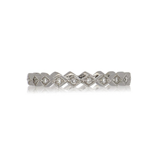 Estate 18K White Gold Diamond Eternity Band