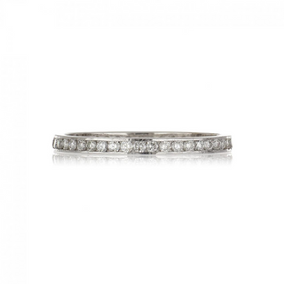 Estate 18K White Gold Diamond Eternity Band