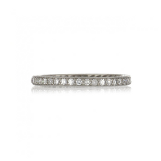 Mid-Century Platinum Single-Cut Diamond Eternity Band