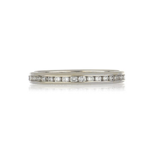 Estate 18K White Gold Diamond Eternity Band