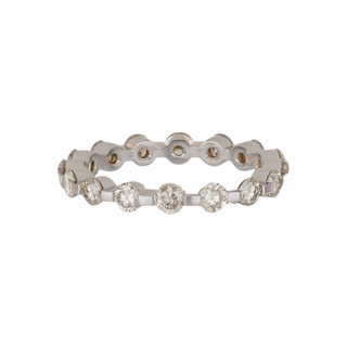 Estate 18K White Gold Diamond Eternity Band