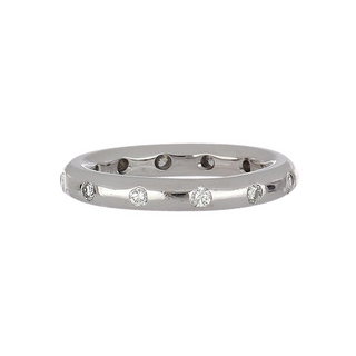 Estate 18K White Gold Diamond Eternity Band