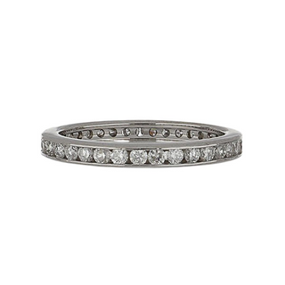 Estate 14K White Gold Diamond Eternity Band
