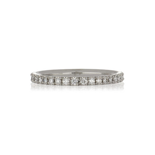 Platinum Round Brilliant-Cut Diamond Eternity Band