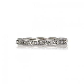 Estate 18K White Gold Diamond Eternity Band