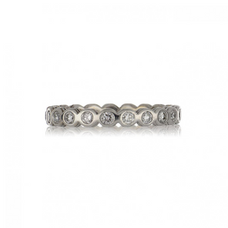 Estate 18K White Gold Diamond Eternity Band