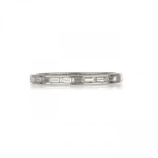 Estate Platinum Baguette Cut Diamond Eternity Band