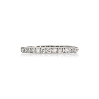 Mid-Century 14K White Gold Diamond Eternity Band