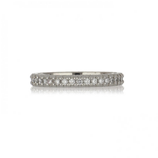 Estate 18K White Gold Diamond Eternity Band