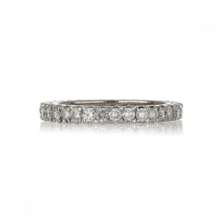 Mid-Century 14K White Gold Diamond Eternity Band