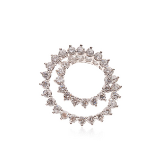 Vintage 1990s Tiffany & Co. Platinum Diamond Circular Brooch