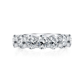 Platinum Oval Cut Diamond 7 Stone Band
