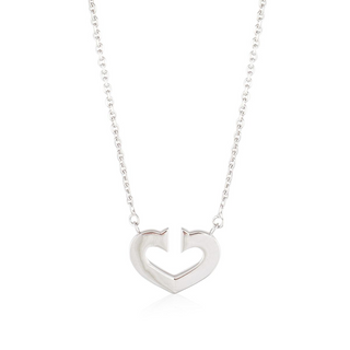 Estate Cartier 18K White Gold "Hearts of Love" Pendant Necklace