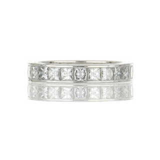 Estate Van Cleef & Arpels Platinum Princess Cut Diamond Eternity Band