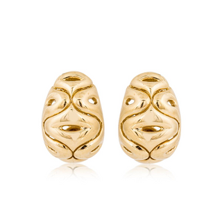 Estate Van Cleef & Arpels 18K Gold Openwork Swirl Earrings