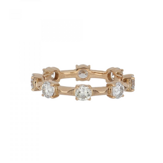18K Rose Gold Diamonds Eternity Band