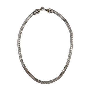 Estate Lagos 18K Gold and Sterling Silver Choker Necklace