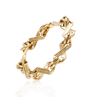 Estate Tiffany & Co. 18K Gold Schlumberger X-Link Bracelet