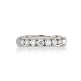 Estate Platinum Diamond 7 Stone Band