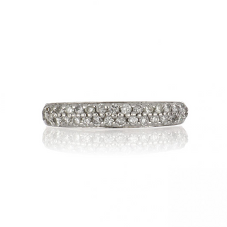 Estate 14K White Gold Diamond Half Band