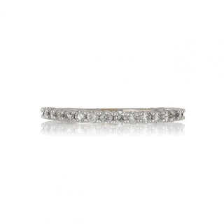 Estate 14K White Gold Diamond 3/4 Band