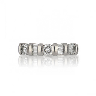Platinum Diamond 5 Stone Band