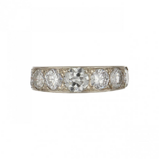 Vintage 1990s 14K Gold Diamond Half Band