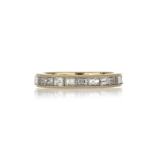 2000s 14K Gold Baguette Cut Diamonds Eternity Band