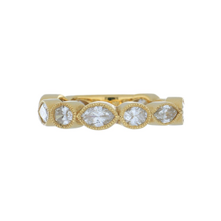 Tenenbaum Workshop 18K Gold Various Shapes Cut Diamonds Eternity Band