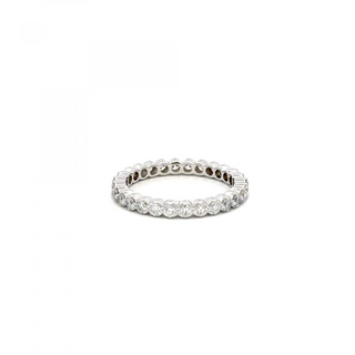 Estate Angolee 14K White Gold Diamond Eternity Band