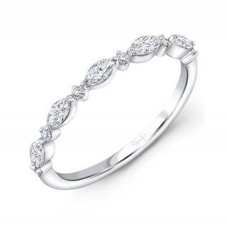 14K White Gold Diamond Half Band