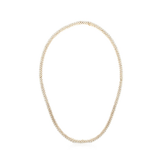Vintage 18K Gold Diamonds Link Necklace