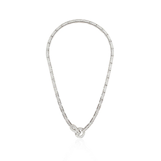 Estate Cartier 18K Gold Diamond Link Necklace