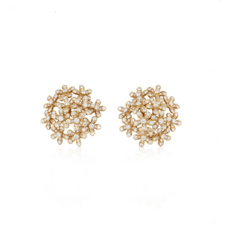 Estate Van Cleef & Arpels Diamond Socrate Floral Earrings