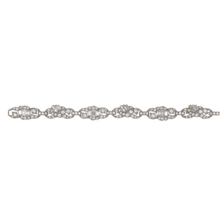 Art Deco Mathey Tissot Platinum Diamond Plaque Bracelet
