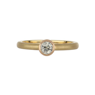Tenenbaum Two-Tone 18K Gold Diamond Solitaire Ring