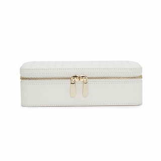 WOLF Maria Medium Jewelry Zip Case in White