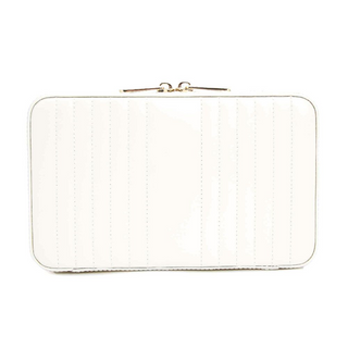 WOLF Maria Medium Jewelry Zip Case in White