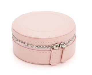 WOLF Sophia Zip Jewelry Case in Rose Quartz