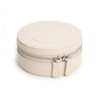 WOLF Sophia Zip Jewelry Case in Ivory