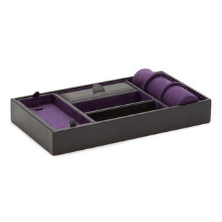 WOLF Blake Valet Tray in Black & Purple