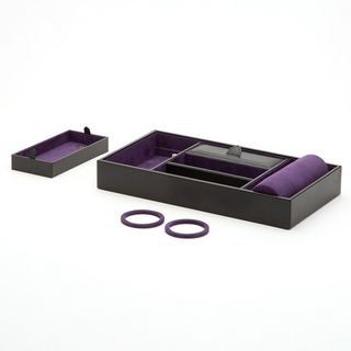 WOLF Blake Valet Tray in Black & Purple