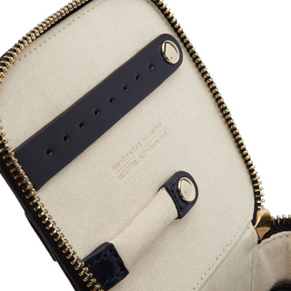 WOLF Maria Zip Jewelry Cube in Navy