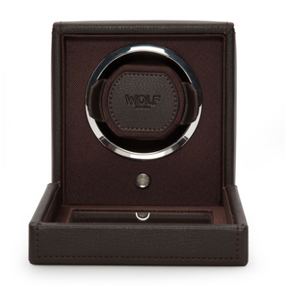 WOLF Cub Single Watch Winder in Brown