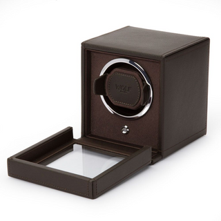 WOLF Cub Single Watch Winder in Brown